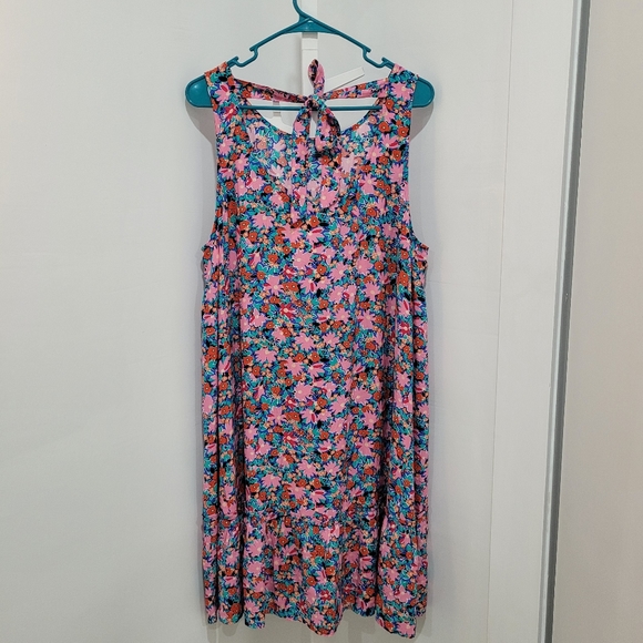 LOFT Daisy Tie Back Flounce Dress - Picture 10 of 10